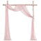 Wedding Arch Draping Fabric 2 Panels 20Ft Dusty Rose Chiffon Fabric Drapes Arbor Drapery Wedding Ceremony Reception Swag Decorations